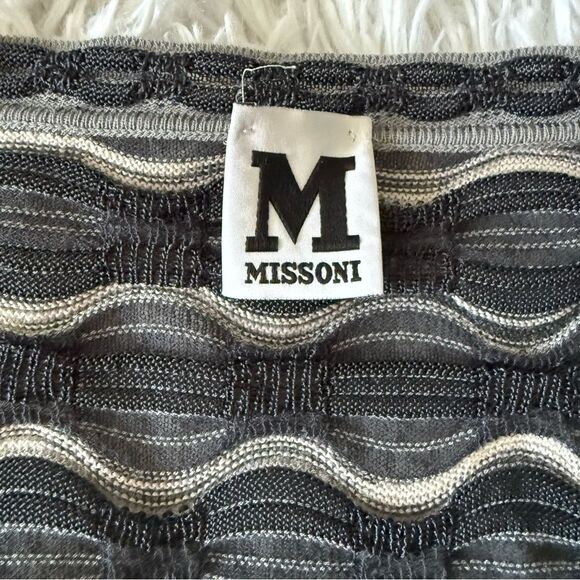 Missoni Gray and Black Geometric Print Wool Blend Sweater Dress Size IT 44 US 8 - Picture 6 of 8